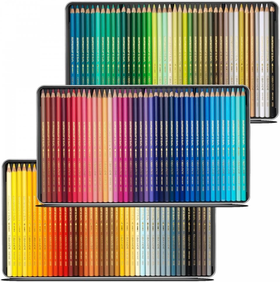 Caran D'Ache Supracolor Soft Pencils - Assorted Colours (Tin of 120) 120 stück (1er Pack), 120 stück