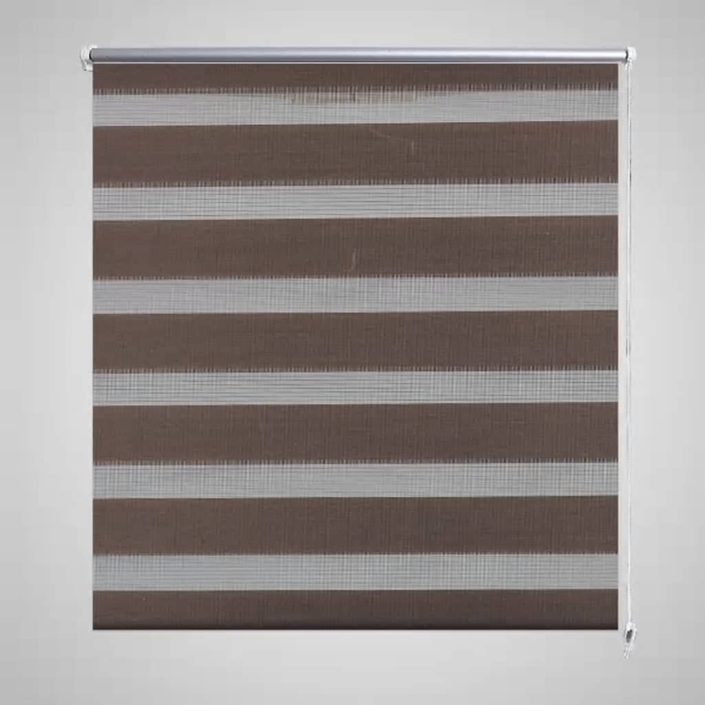 WIFESE Doppelrollo Seitenzug Duo Rollo 120x175 cm brau Verdunkelungsrollo Fenster Rollos FüR Innen R