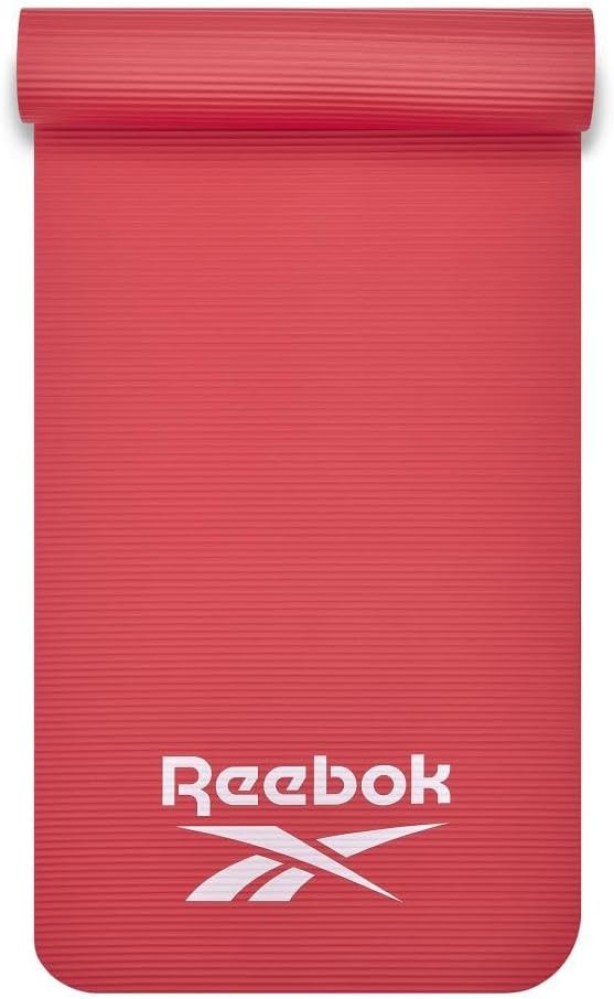 Reebok Trainingsmatte - Rutschfeste Gymnastikmatte aus natürlichem Gummi in 7mm, 10mm, 15mm und vers