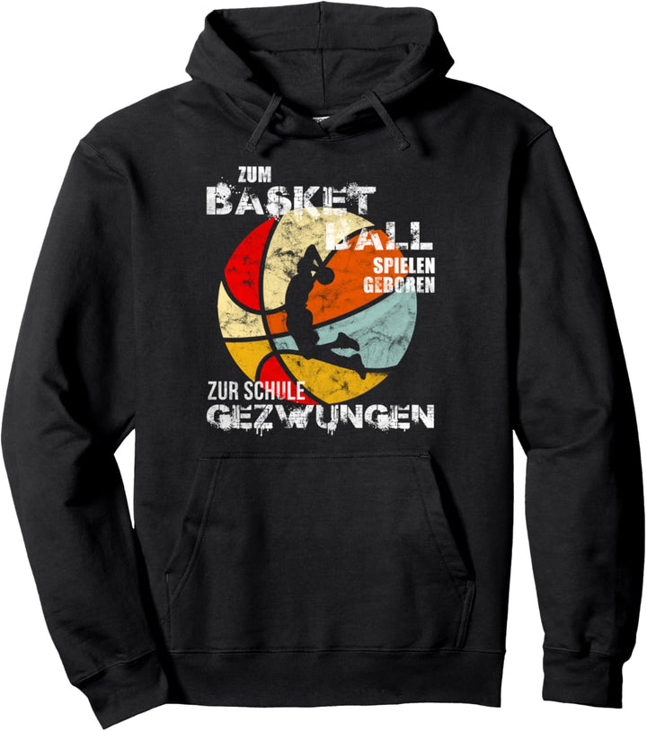 Basketball Geschenk Geboren Schule Sport Vintage Pullover Hoodie