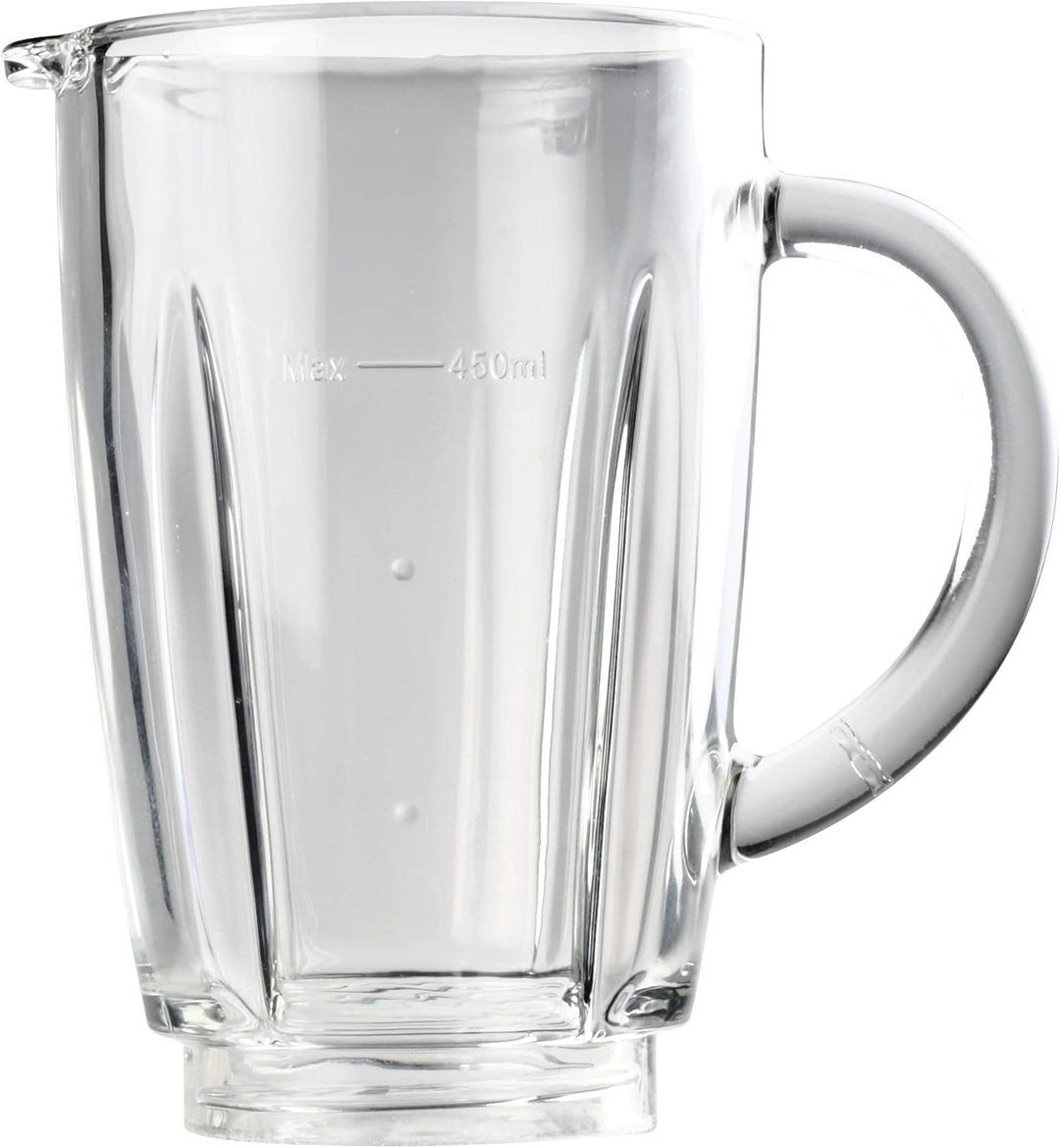 Tristar BL-4431 Mixer – Edelstahlklingen – 2 Geschwindigkeiten - 450 ml Glaskanne - Kompakt