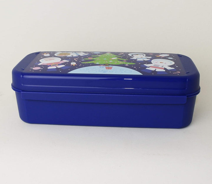 TUPPERWARE Bellevue Weihnachts Dose 1x 980ml Dunkelblau + Mini Trichter Lila