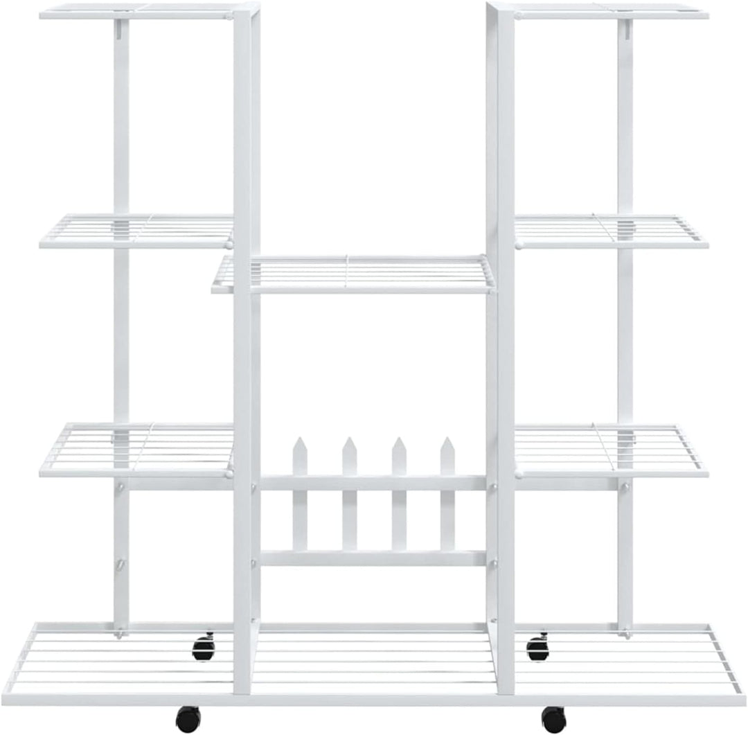 Festnight Blumenständer Blumenregal Pflanzenständer Metall Pflanzenregal Blumensäule Blumentreppe Me