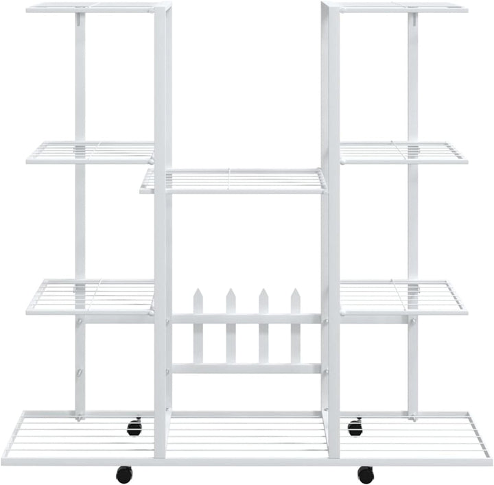 Festnight Blumenständer Blumenregal Pflanzenständer Metall Pflanzenregal Blumensäule Blumentreppe Me