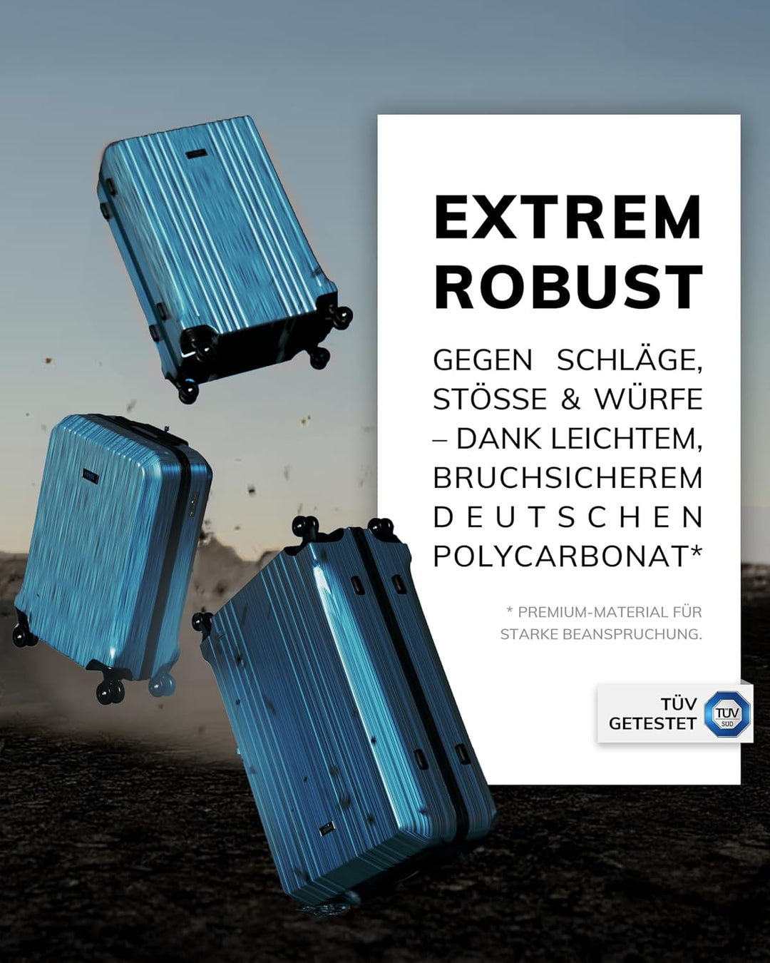 FERGÉ XL Grosser Koffer Hartschale mit TSA Schloss Cannes Rollkoffer Reise-Koffer 77 cm Hartschalenk