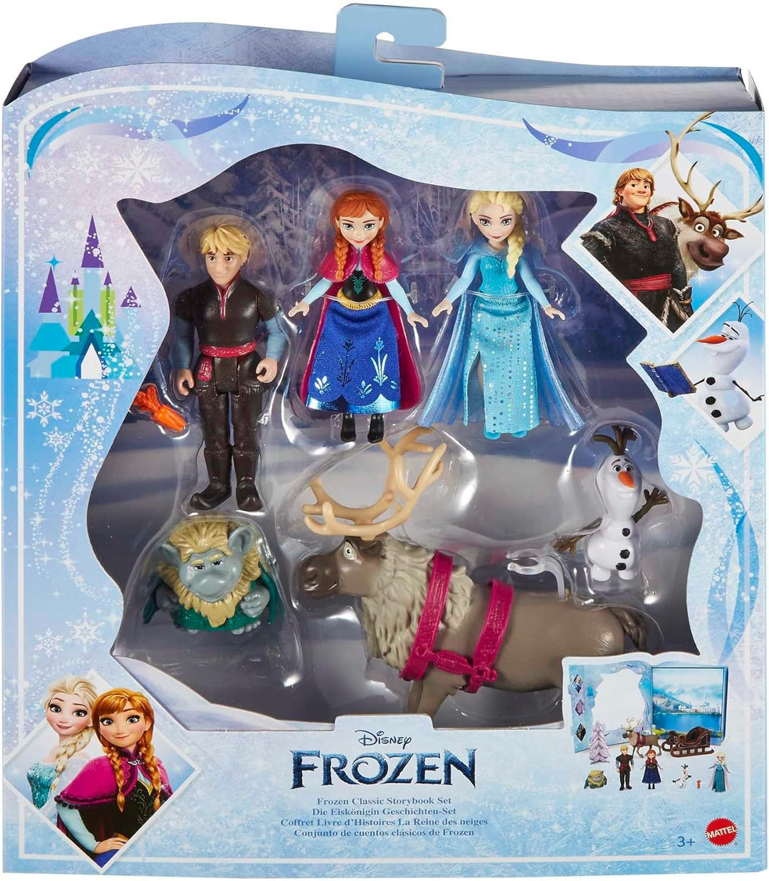 Disney Die Eiskönigin - Märchen-Set mit 6 spielerischen Lieblingsfiguren, interaktiver Verpackung un
