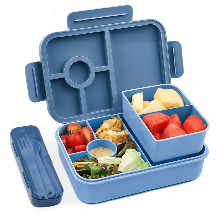 Bugucat Brotdose Kinder mit Fächern 1300ML,Lunchbox Kinder Auslaufsicher mit 5 Fächern,Bento Box Lun