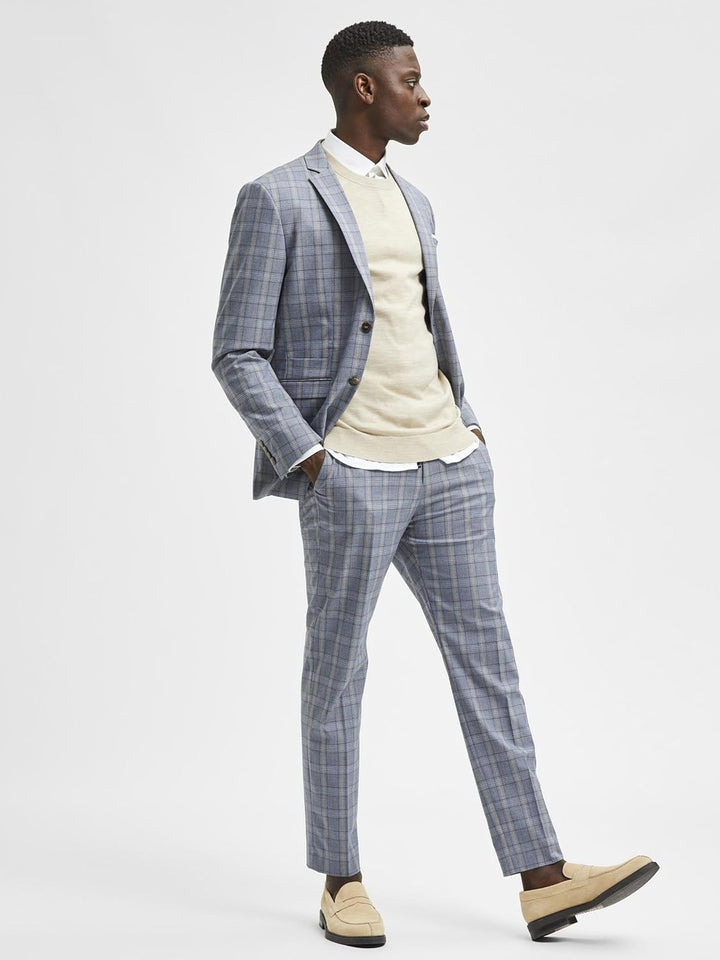 Selected Homme Herren Slhslim-timelogan Blu SND Chk TRS B Noos Hose, 44