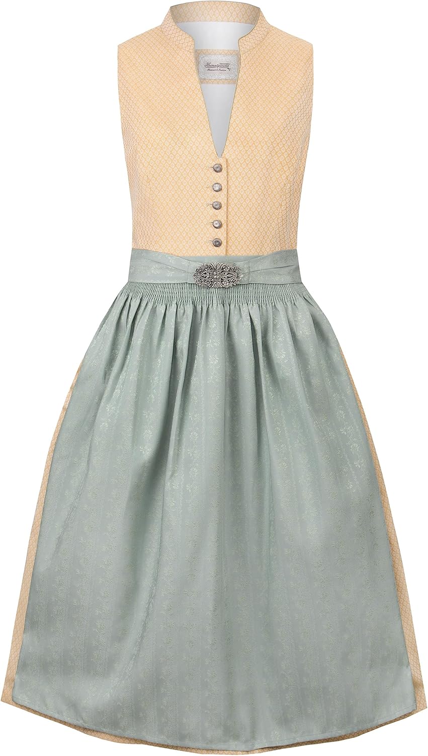 Stockerpoint Damen Dirndl Makena Kleid für besondere Anlässe 40 Gelb, 40 Gelb