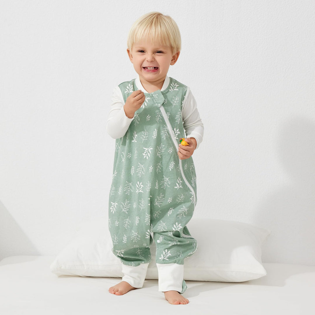 Duomiaomiao Schlafsack Sommer, Schlafsack mit füssen 0.5 tog, Dünne Sommerschlafsack mit füssen, 100