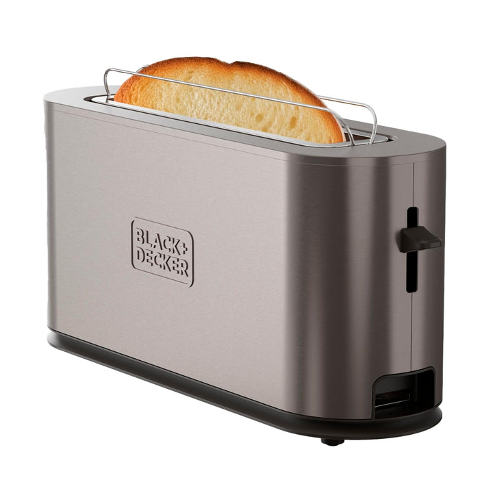 Black+Decker - Toaster BXTO1002E 1000W | Extra breite Schlitz 260x42 mm | 7 Bräunungsstufen | 3 Funk