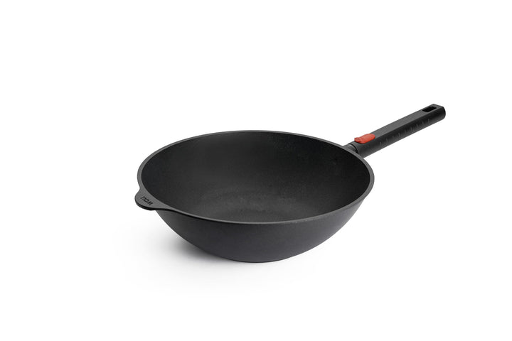 Woll Eco Logic QXR Wok- und Rührpfanne - Induktiv -, Ø 30 cm, 10 cm hoch, mit abnehmbaren Stiel - Ge