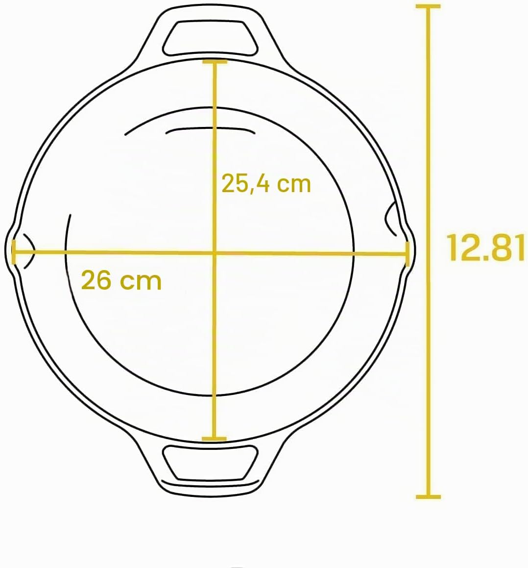LODGE INLODGE.L8SKL, Inoxidable, schwarz, 26 cm Schwarz 26 cm, Schwarz 26 cm