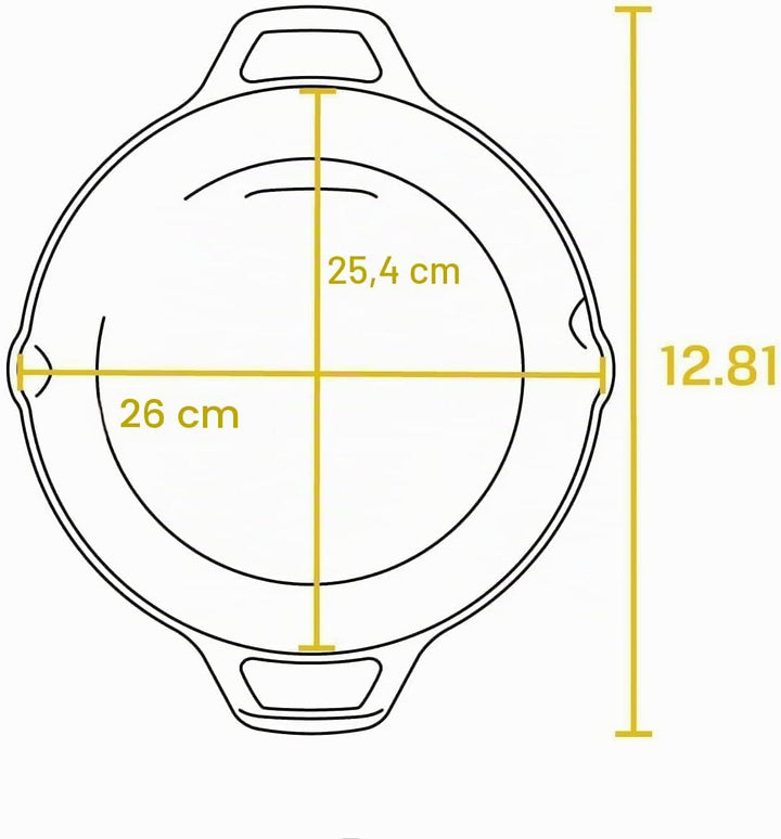 LODGE INLODGE.L8SKL, Inoxidable, schwarz, 26 cm Schwarz 26 cm, Schwarz 26 cm
