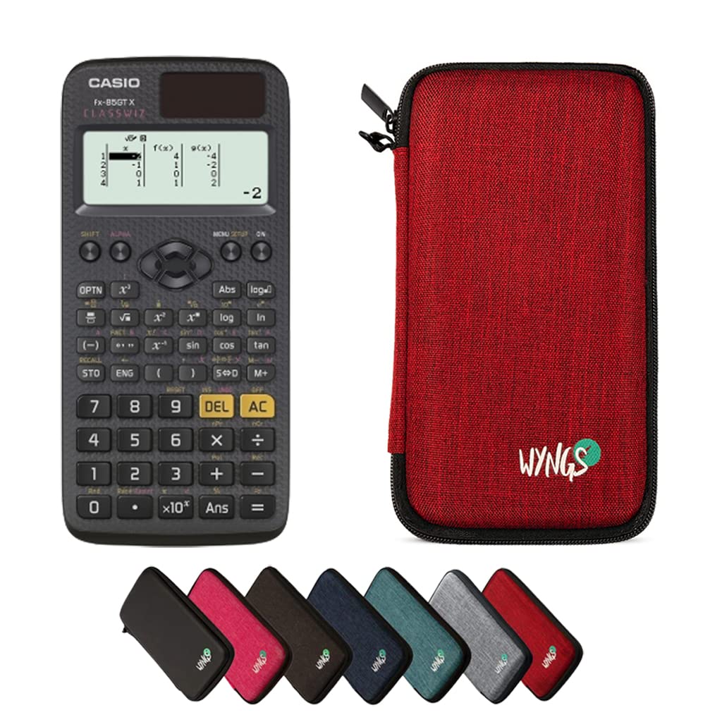 CALCUSO Sparpaket: Casio FX-85GT X Technisch-Wissenschaftlicher Taschenrechner + WYNGS Schutztasche