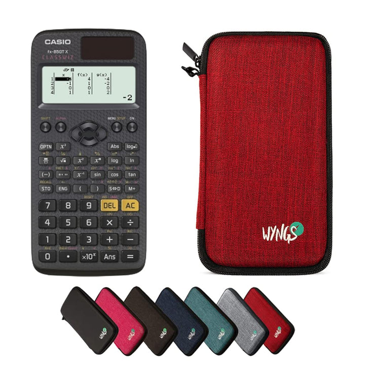 CALCUSO Sparpaket: Casio FX-85GT X Technisch-Wissenschaftlicher Taschenrechner + WYNGS Schutztasche