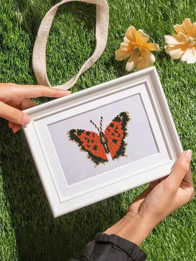 Figured'Art Mini Serie Diamond Painting Erwachsene - Schmetterlinge 2 - Premium-Box mit 12 Stück 15x