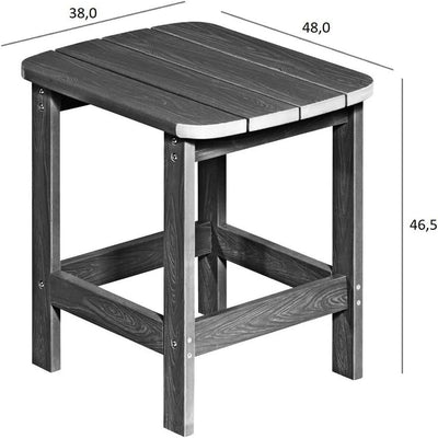 NEG Design Adirondack Tisch Marcy Beistelltisch täuschend echte Holzoptik, wetterfest, UV- und farbb