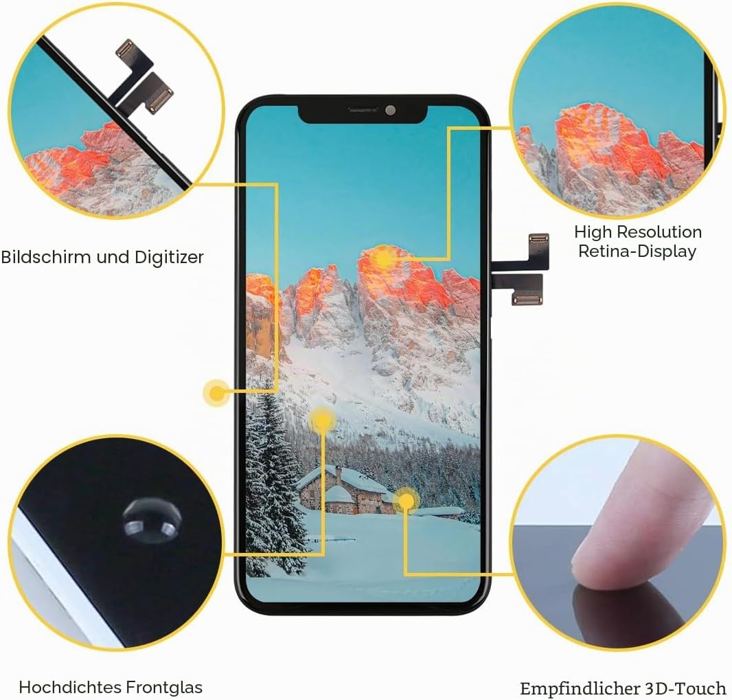 bokman für X/XS/XR/XSM/11/11P/11PM/12/12M/12PM LCD Display iPhone 11 Pro Max, iPhone 11 Pro Max