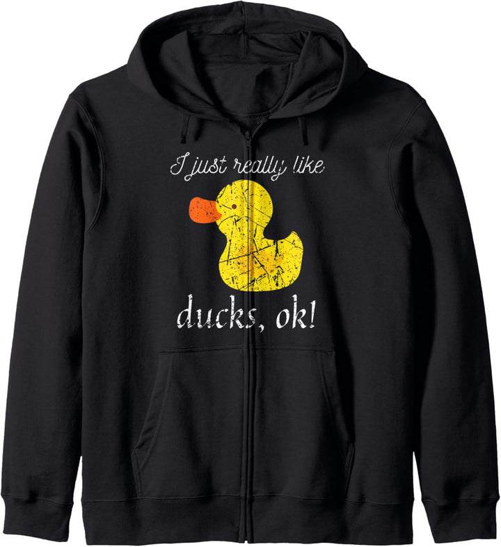 Genau wie Enten Nutztiere Waterbird Distressed Kapuzenjacke