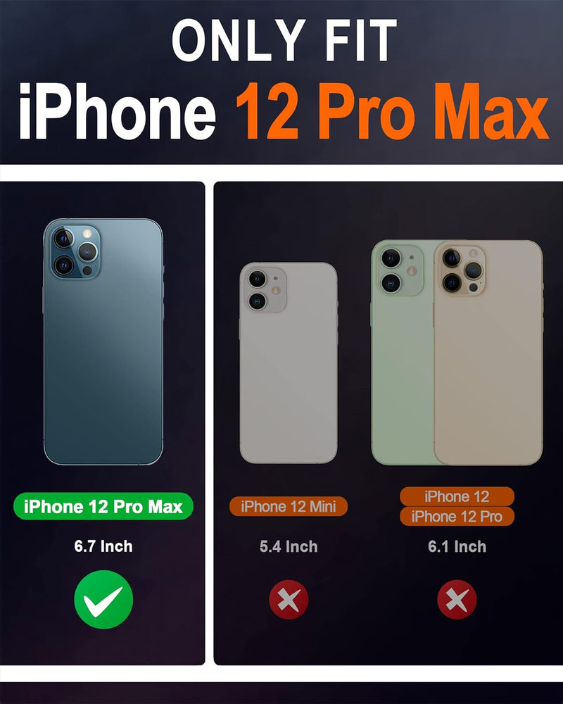 SHIELDON Hülle für iPhone 12 Pro Max, Handyhülle Lederhülle [Erstklassig Rindsleder] [Verdicht TPU]