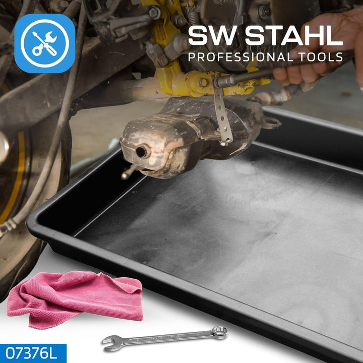 SW-Stahl 07377L Universal Auffangwanne XXL I 88 x 60 x 10cm grosse Kunststoffwanne I 42 Liter Fassun