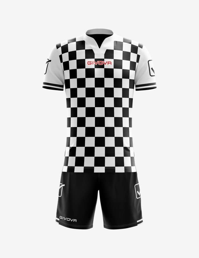 Givova Competition, Kit Fussball Unisex – Erwachsene XL schwarz/weib, XL schwarz/weib