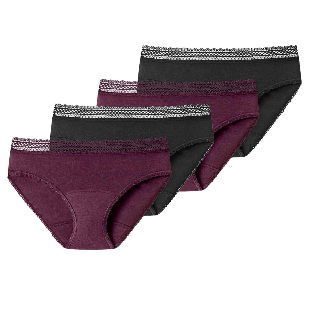 Schiesser Damen 2 Pack Menstruationswäsche/ Periodenslip Komfortschnitt auslaufsicher - Secret Care