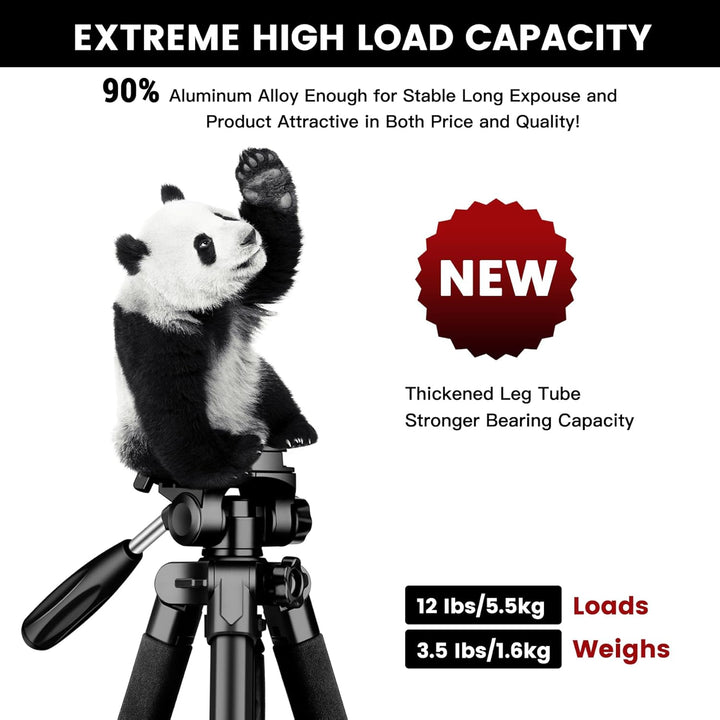 Victiv stativ Kamera 182 cm Aluminium Kamerastativ Einbeinstativ T72 Tripod- Leicht und Kompakt Reis