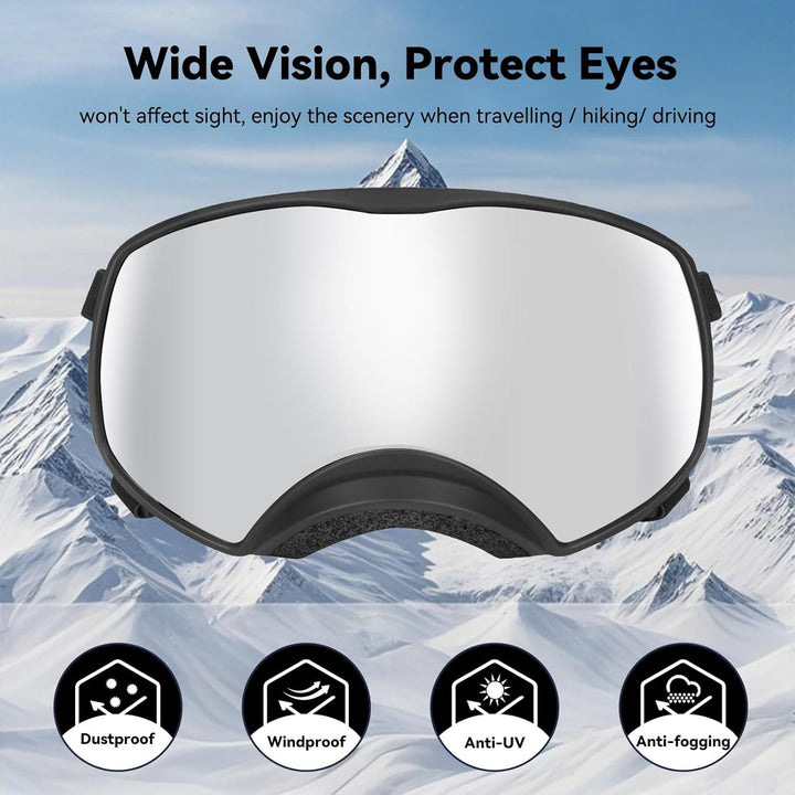 NAMSAN Hundebrille mit Weit Sichtfeld, UV-Schutz Sonnenbrille für Gross Hunde, Augen Schützen Hunde
