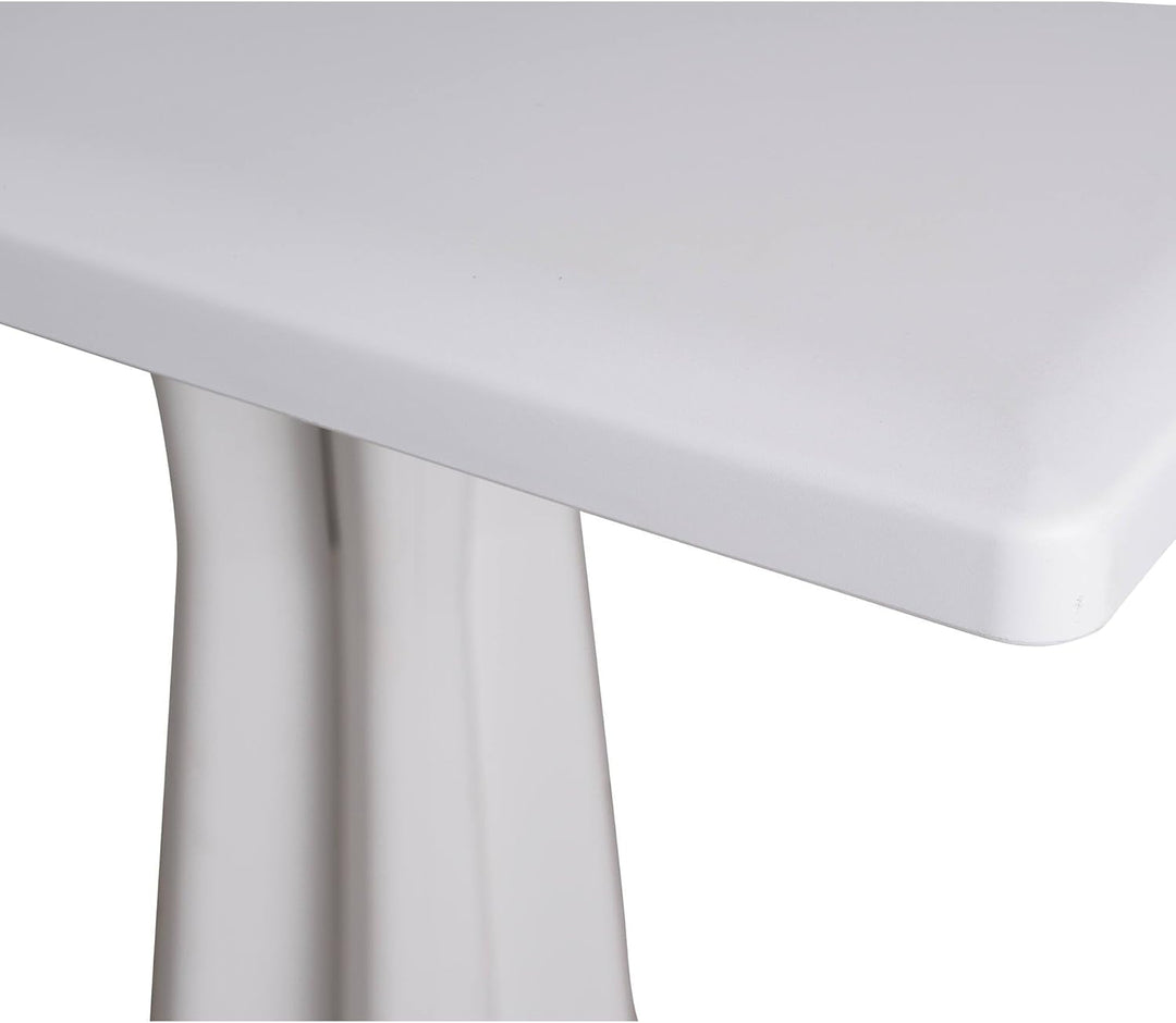 Quadratischer Tisch für draussen und drinnen, Made in Italy, 70x70x72 cm, weisse Farbe