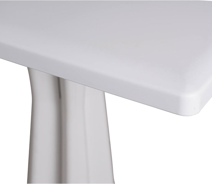 Quadratischer Tisch für draussen und drinnen, Made in Italy, 70x70x72 cm, weisse Farbe