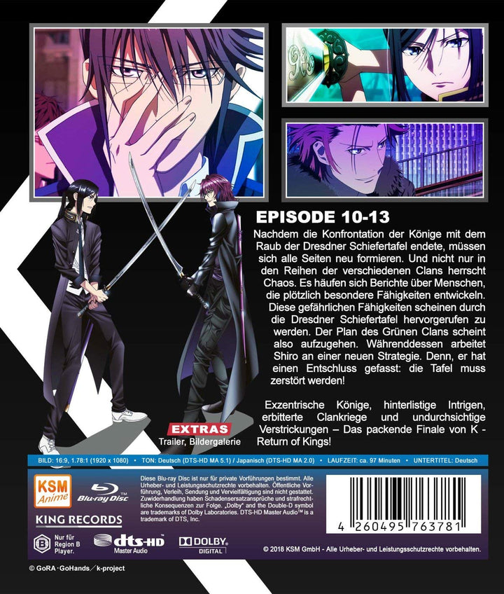 K - Return of Kings - Staffel 2.3: Episode 10-13 [Blu-ray], Blu-ray