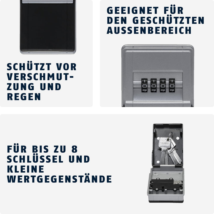 ABUS KeyGarage 727 Mini - Schlüsselbox zur Wandmontage - für bis zu 8 Schlüssel oder kleine Wertgege