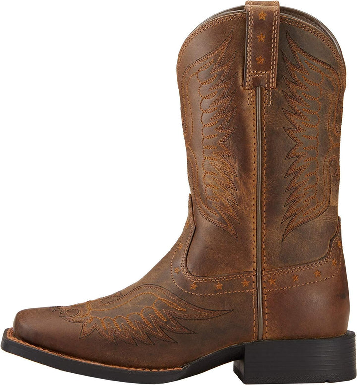 Ariat Kids' Honor Western Boot 28.5 EU Braun Used Optik, 28.5 EU Braun Used Optik