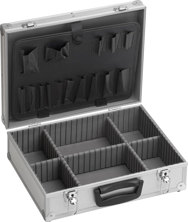 Meister Werkzeugkoffer leer, 395 x 300 x 130 mm - Verstärkter Rücken - Individuelle Fachaufteilung -