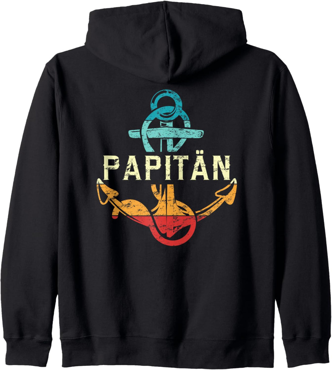 Papitän papitan Papa und Kapitän Lustiges Ankers Vatertag Kapuzenjacke