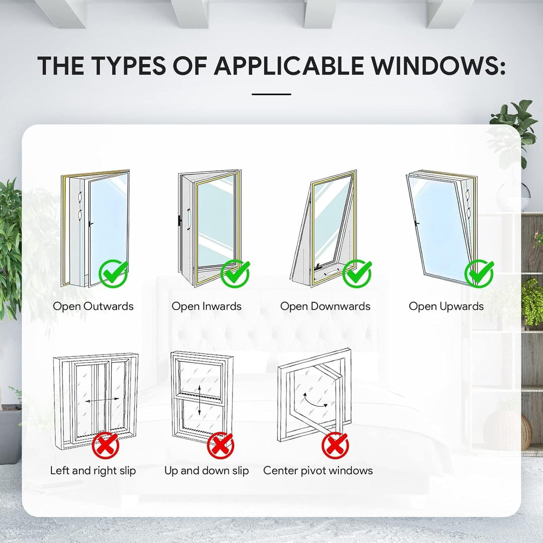 EGNBU 360CM Fensterabdichtung für Mobile Klimageräte, Klimaanlagen, Wäschetrockner, Ablufttrockner,
