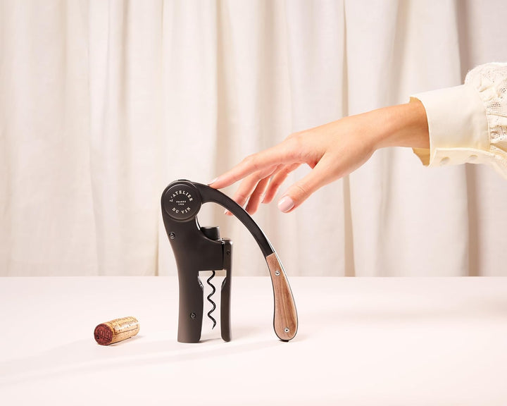 L’ATELIER DU VIN – Oeno Motion Wood & Black – Korkenzieher Oeno Motion Holz & Schwarz, Oeno Motion H