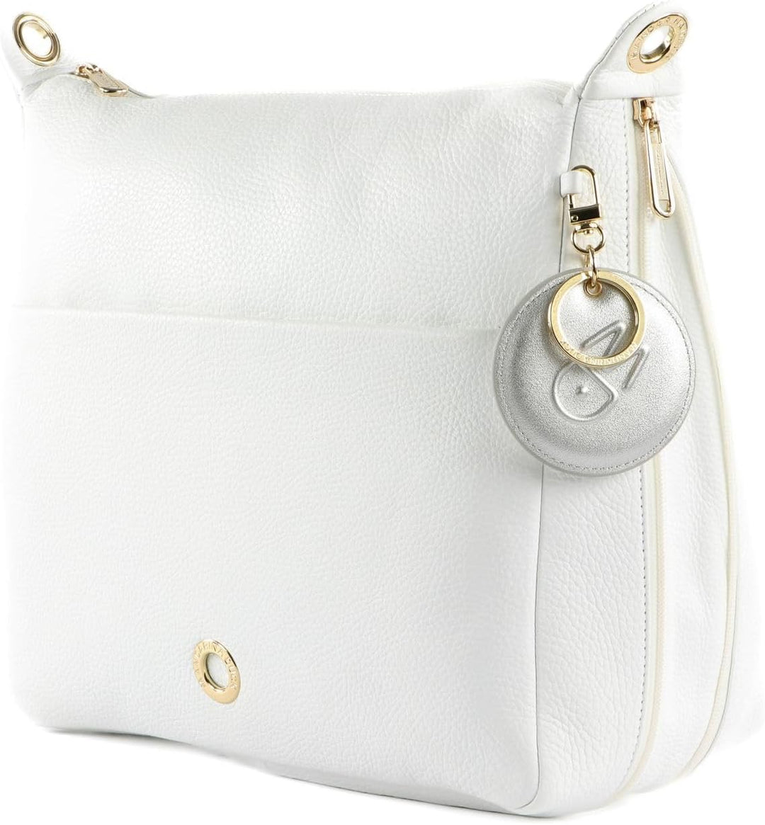 Mandarina Duck Mellow Leather Schultertasche Optical White, Optical White