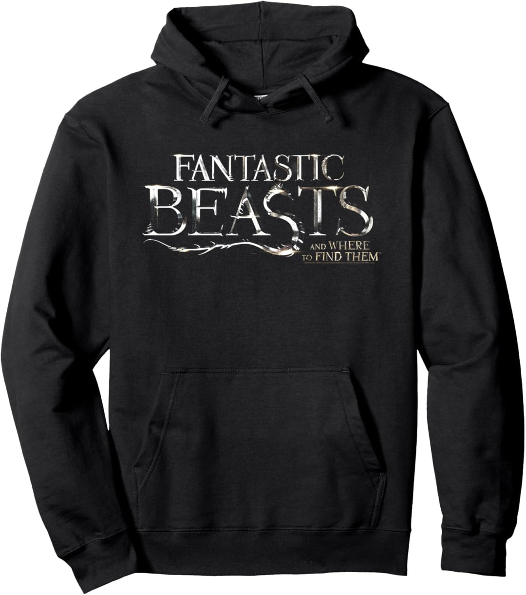 Fantastic Beasts Text Logo Dark Pullover Hoodie