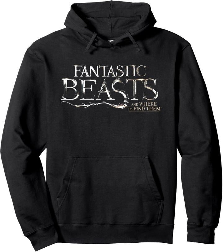 Fantastic Beasts Text Logo Dark Pullover Hoodie