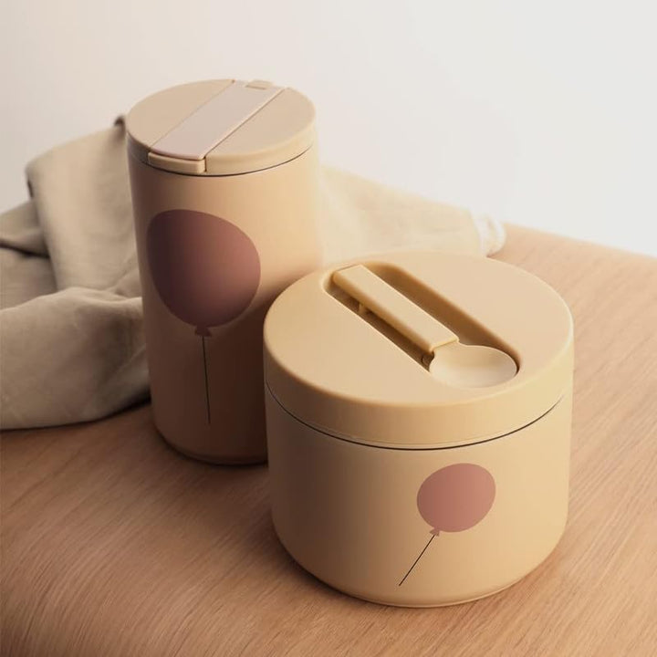 Design Letters thermobehälter für essen mit löffel | warmhaltebehälter essen für müslibecher, joghur