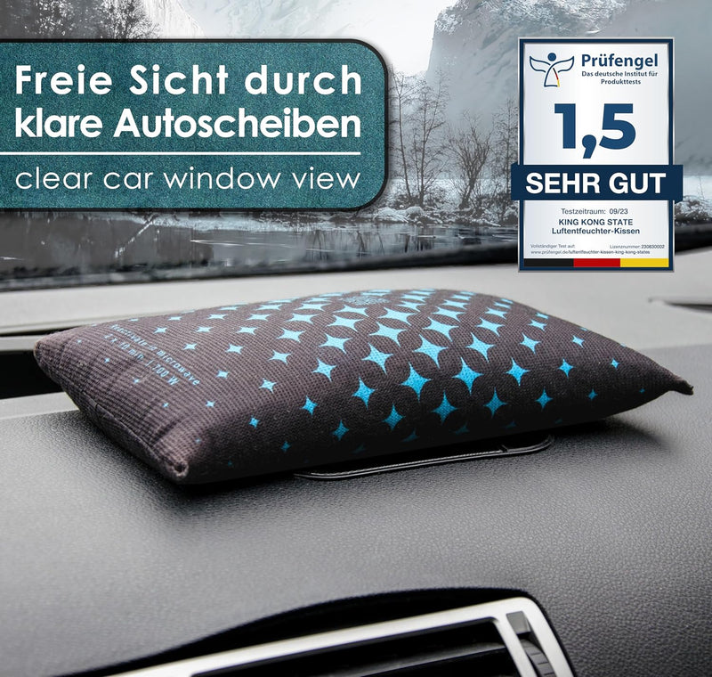 King Kong State Luftentfeuchter für Autos 2-Pack - Entfeuchter-Kissen 2x 1kg für beschlagene Autosch