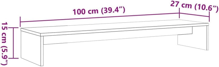 vidaXL Monitorständer, Schreibtischaufsatz für Monitor Multimedia-Gerät, Monitorerhöhung für Arbeits