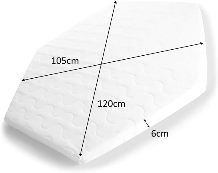 Stillerbursch Laufgittereinlage 6 eckig 120cm H2 | Laufgittermatratze | Babymatratze Laufstall | Mad