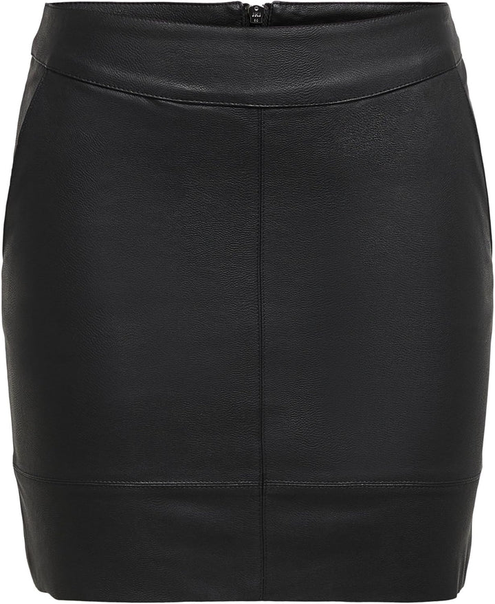 ONLY Damen Onljulie Fauxsuede Bonded Skirt OTW Noos Rock 36 Schwarz, 36 Schwarz