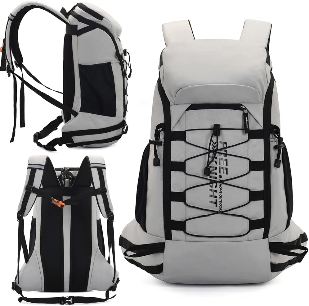 Bseash 40L Leichter wasserdichter Wanderrucksack mit Regenschutz, Outdoor Sport Reise Tagesrucksack