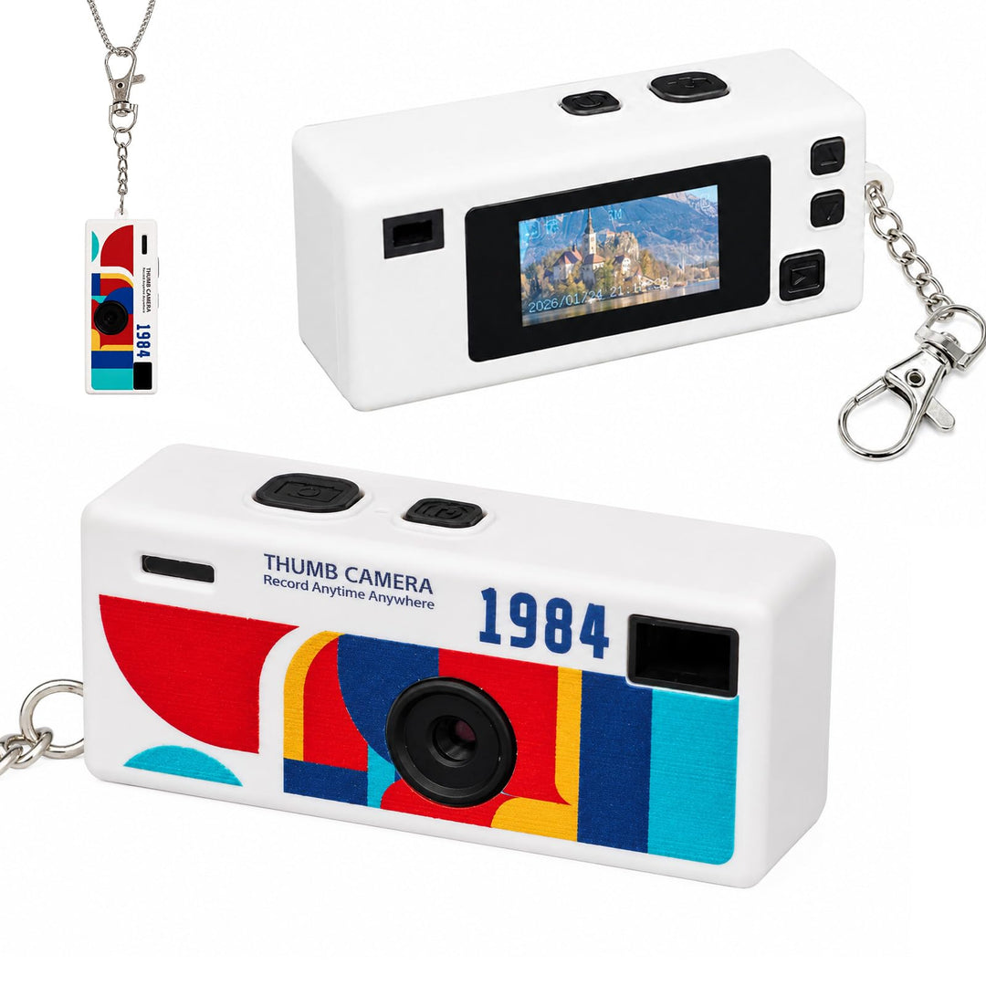 Mini Schlüsselanhänger Digitalkamera, Mini-Daumenkamera Weiss, Weiss