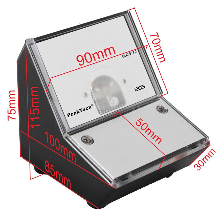 PeakTech P 205-09 Strommessgerät/Amperemeter Analog/Messgerät mit Spiegelskala 0 … 1A/ 5A AC